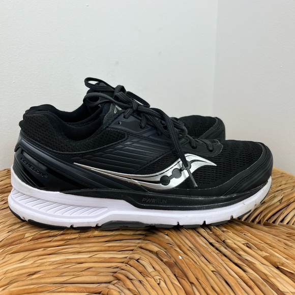 Saucony Echelon 8 Black/White Running Shoes Sz 8.5 - Picture 2 of 11